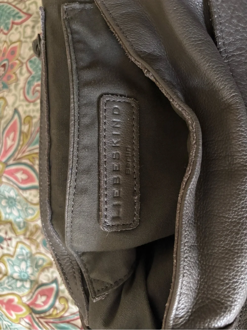 Liebeskind Pebbled Leather Shoulder Bag in Brown
